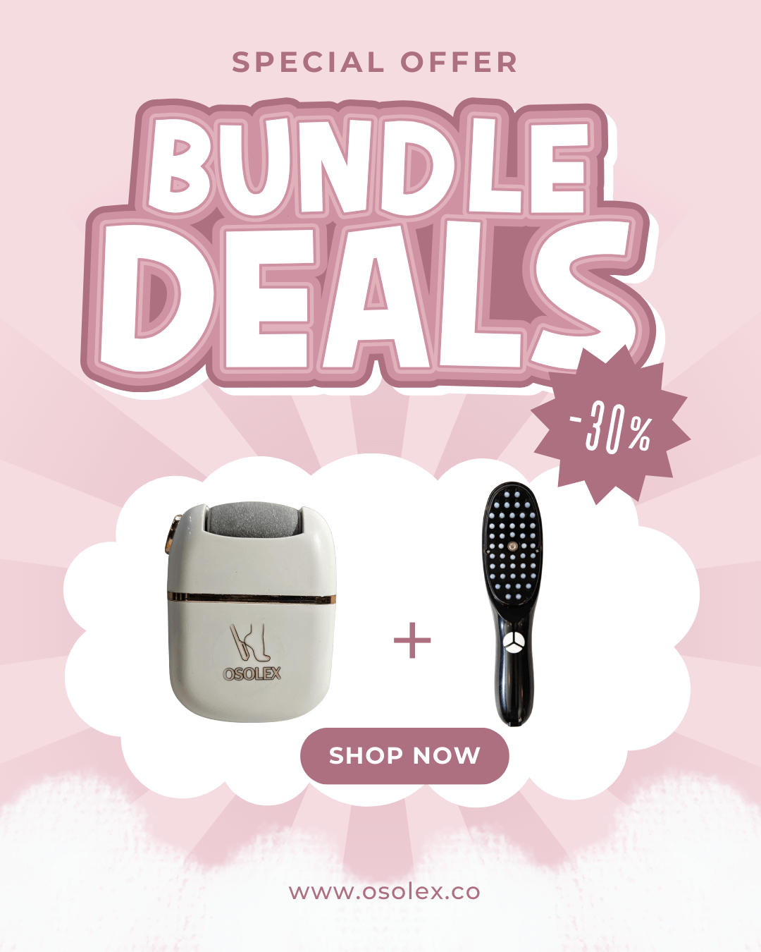 New Year Bundle (Hair Therapy Brush & Electric Pedicure 2.0) - Osolex