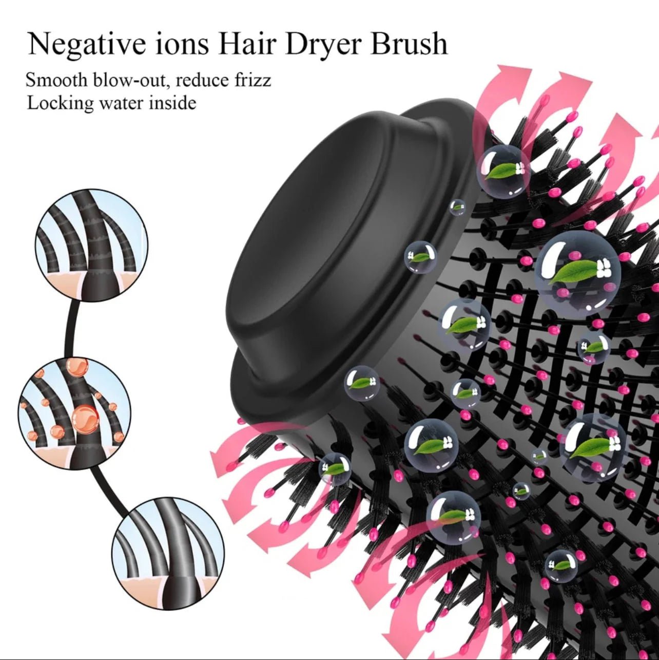 Hot Air Brush (Hair Styler – Dry, Straighten & Volumize in One Go) - Osolex