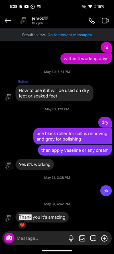 Customer review screenshot