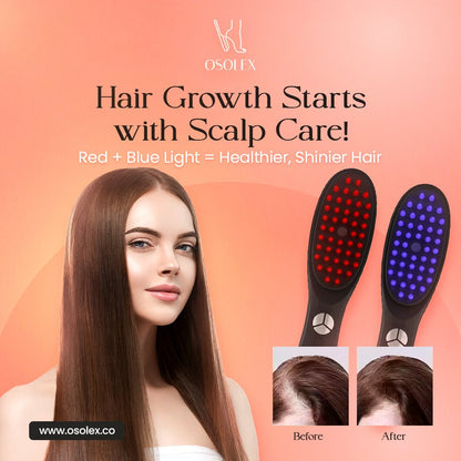 Hair Therapy LED Brush With Mist & Vibration - Osolex