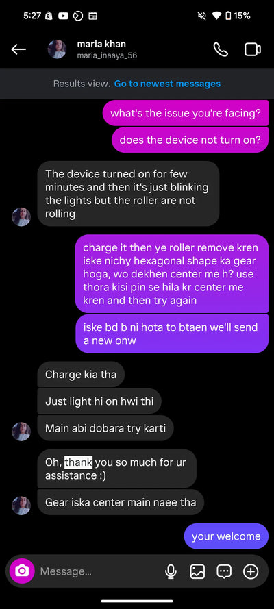 Customer review screenshot