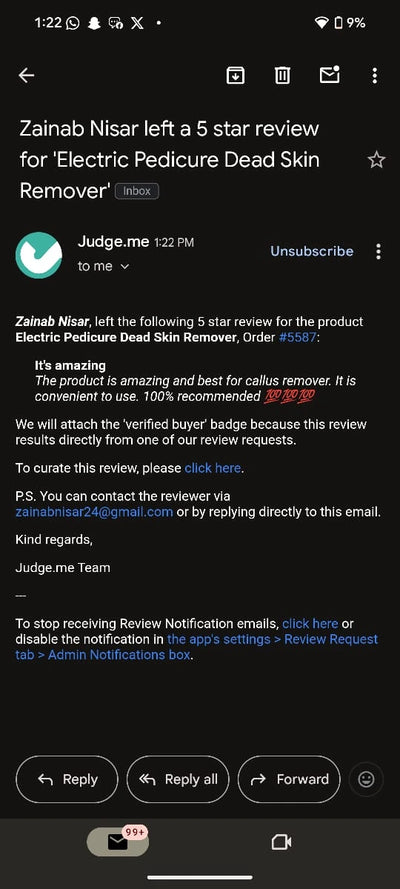 Customer review screenshot