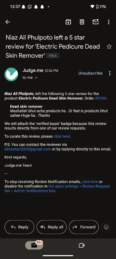 Customer review screenshot