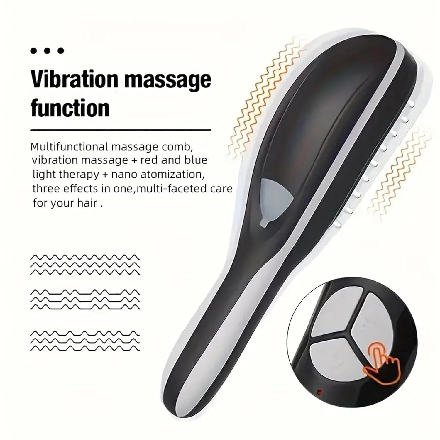 Hair Therapy LED Brush With Mist & Vibration - Osolex