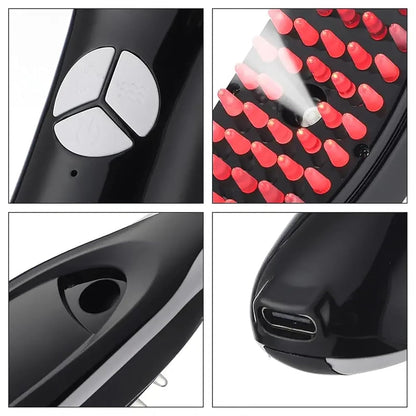 Hair Therapy LED Brush With Mist & Vibration - Osolex