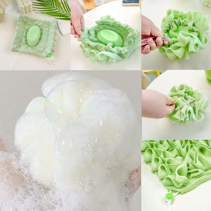 2 in 1 Bath Sponge & Towel Cloth (Loofah) - Osolex